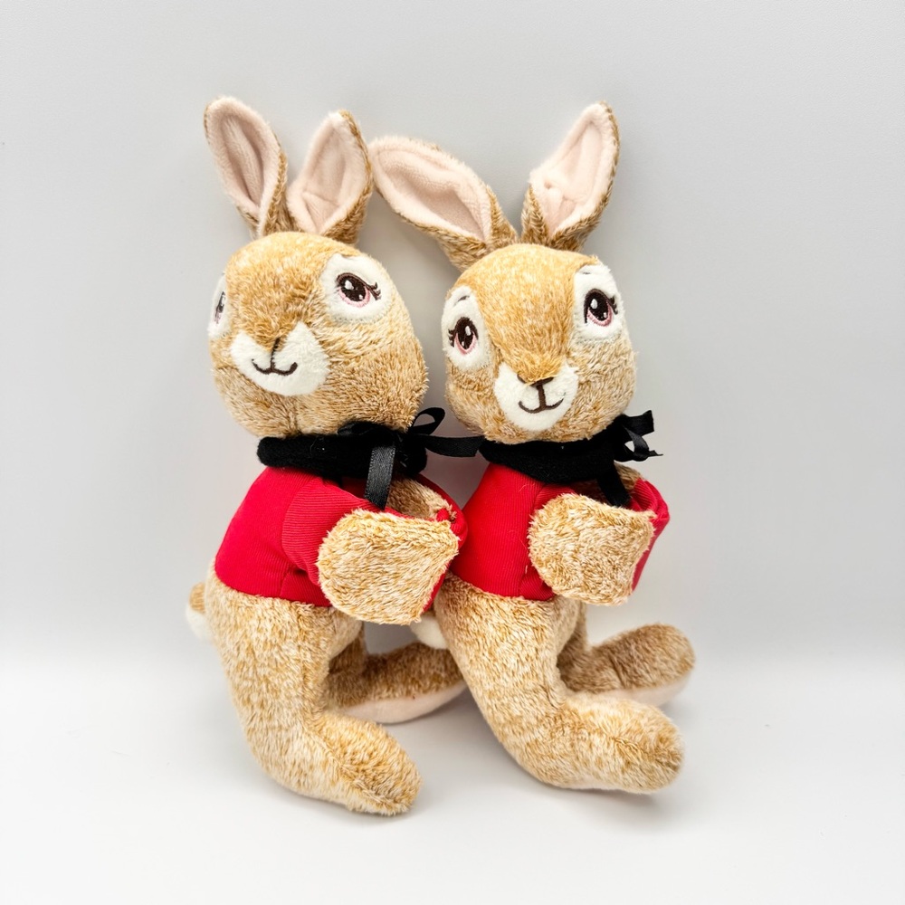 Peter Rabbit TWO Easter Flopsy Wrist Hugger Plush Beatrix Potter